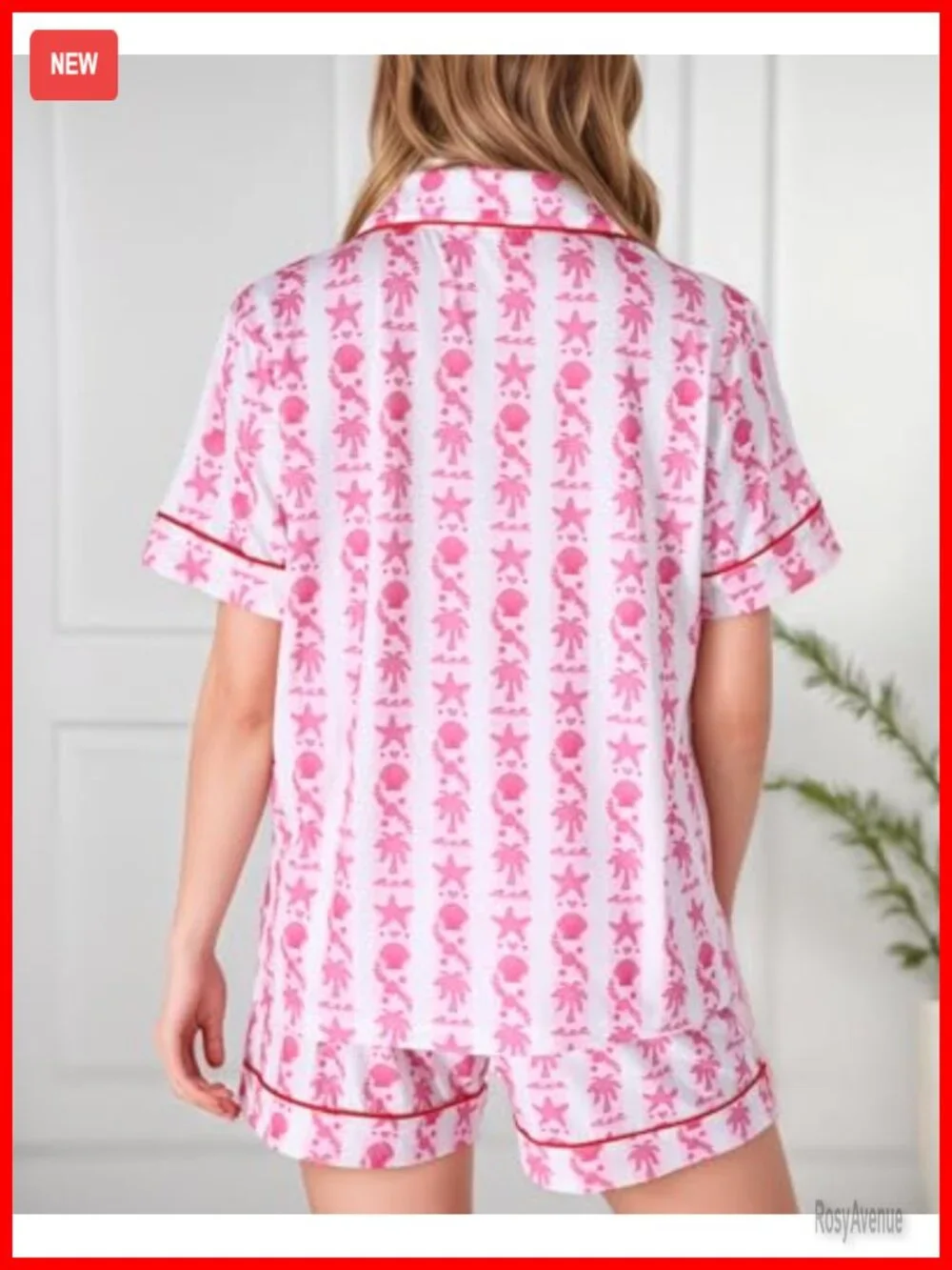 Women's Pajama Set Short Sleeve Top & Shorts Summer Matching Loungewear